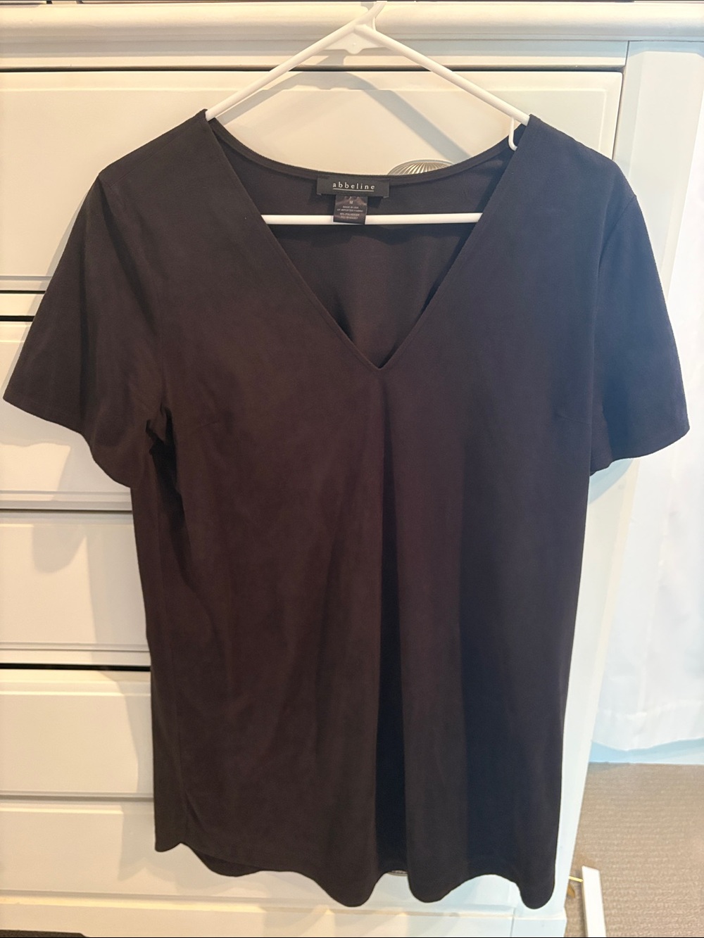 Abbeline Black V-Neck Short Sleeve Dress